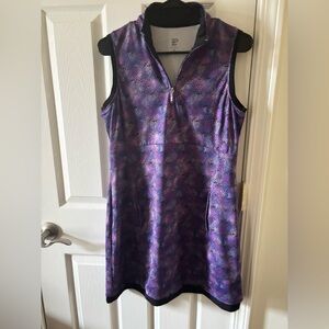 EP golf dress size M.  Side pockets & quarter zipper neckline